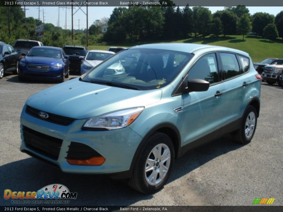 2013 Ford Escape S Frosted Glass Metallic / Charcoal Black Photo #4