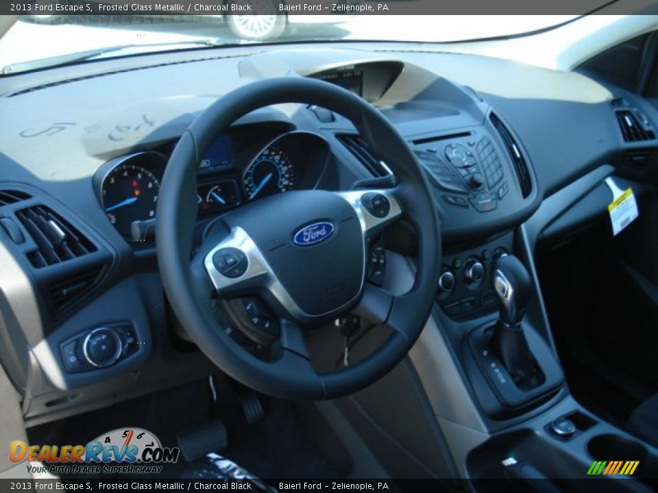 2013 Ford Escape S Frosted Glass Metallic / Charcoal Black Photo #10