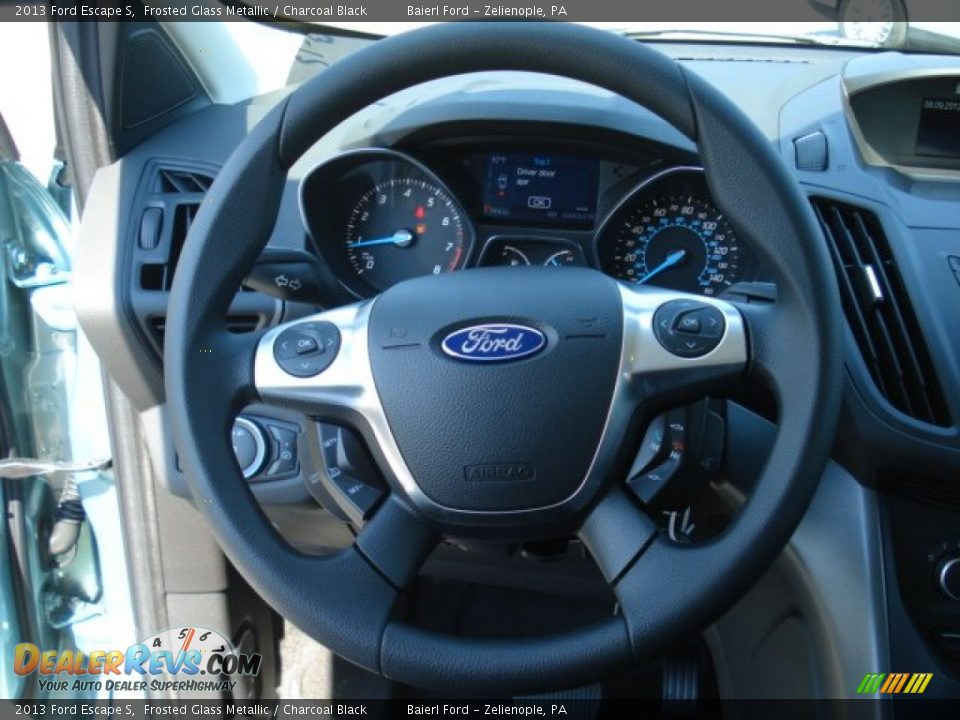 2013 Ford Escape S Frosted Glass Metallic / Charcoal Black Photo #18