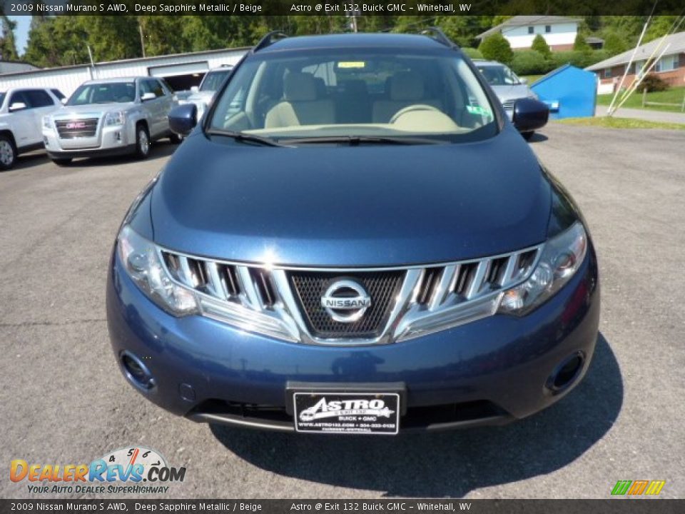2009 Nissan Murano S AWD Deep Sapphire Metallic / Beige Photo #2