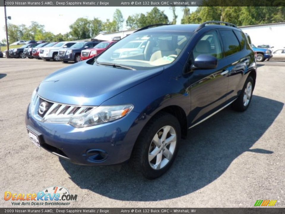 2009 Nissan Murano S AWD Deep Sapphire Metallic / Beige Photo #3
