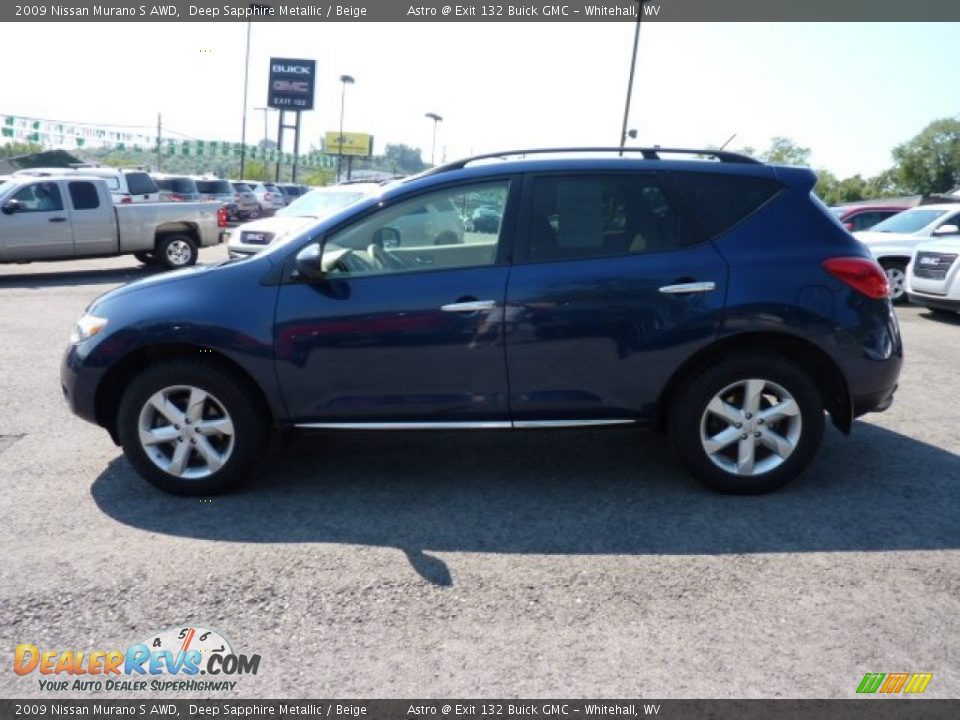 2009 Nissan Murano S AWD Deep Sapphire Metallic / Beige Photo #4