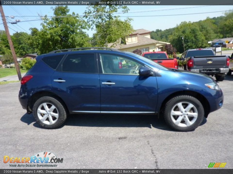 2009 Nissan Murano S AWD Deep Sapphire Metallic / Beige Photo #8