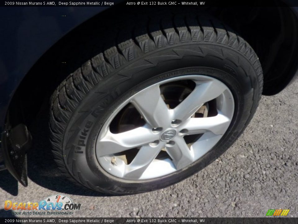 2009 Nissan Murano S AWD Deep Sapphire Metallic / Beige Photo #9