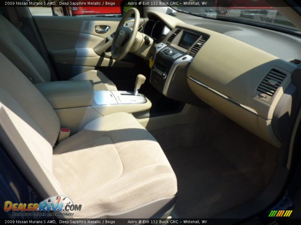2009 Nissan Murano S AWD Deep Sapphire Metallic / Beige Photo #10