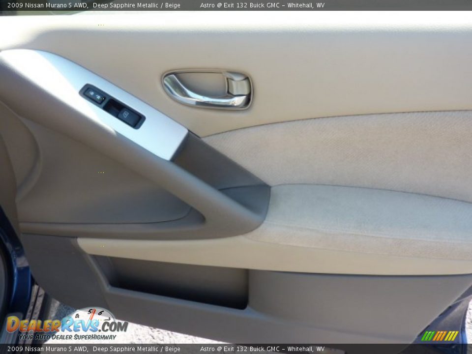 2009 Nissan Murano S AWD Deep Sapphire Metallic / Beige Photo #11