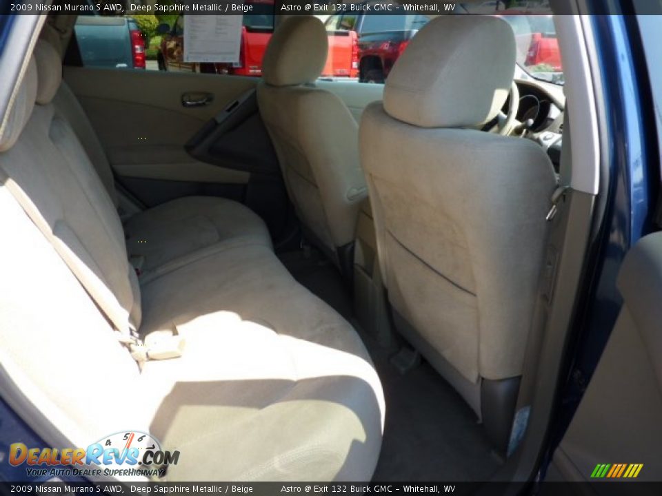 2009 Nissan Murano S AWD Deep Sapphire Metallic / Beige Photo #12