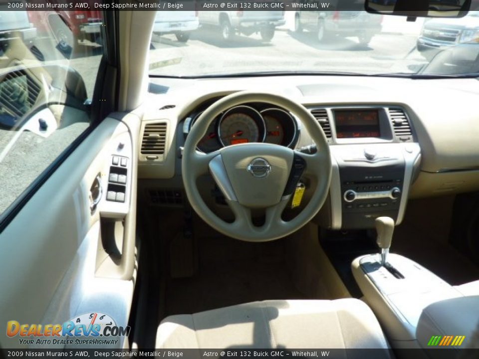 2009 Nissan Murano S AWD Deep Sapphire Metallic / Beige Photo #15