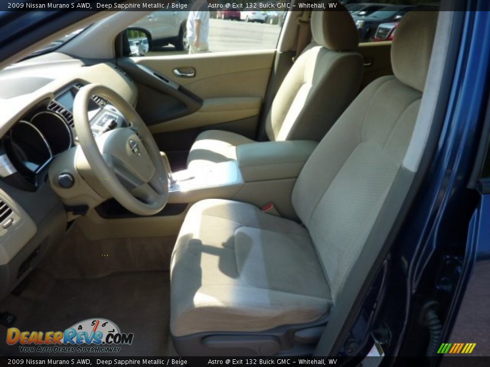 2009 Nissan Murano S AWD Deep Sapphire Metallic / Beige Photo #16