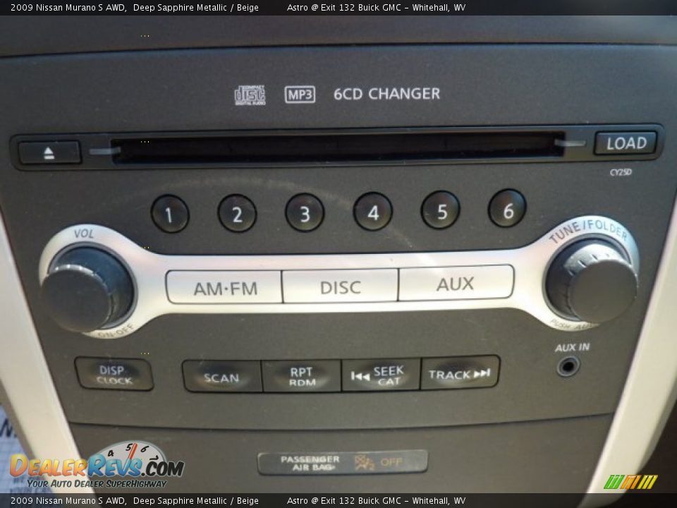 2009 Nissan Murano S AWD Deep Sapphire Metallic / Beige Photo #19