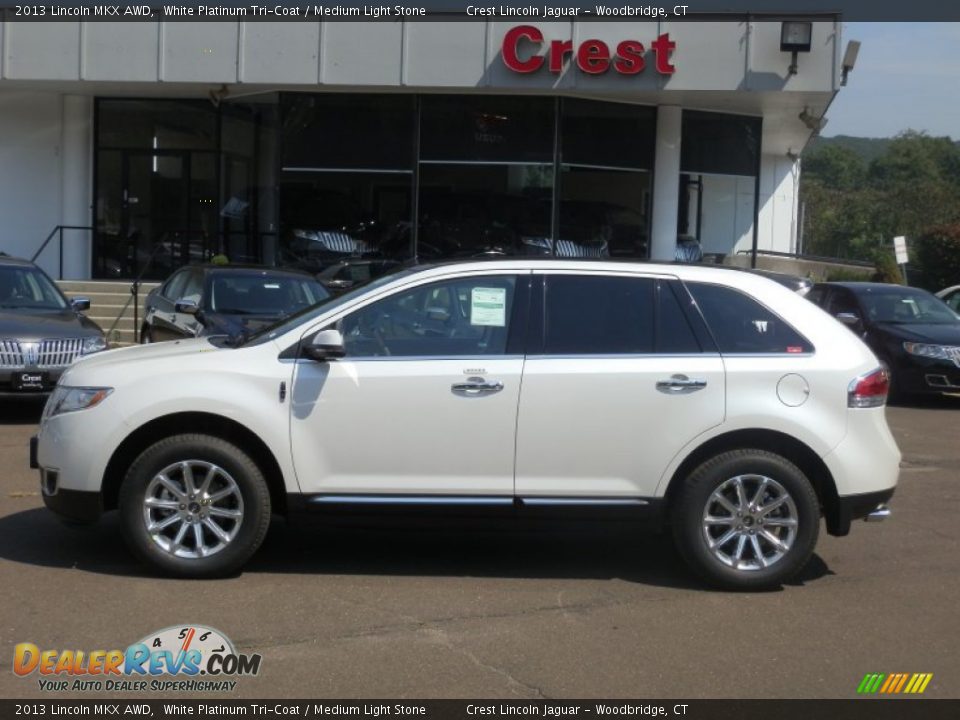 2013 Lincoln MKX AWD White Platinum Tri-Coat / Medium Light Stone Photo #1