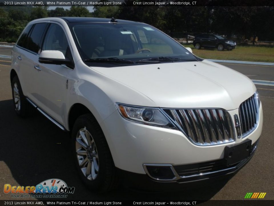 2013 Lincoln MKX AWD White Platinum Tri-Coat / Medium Light Stone Photo #4