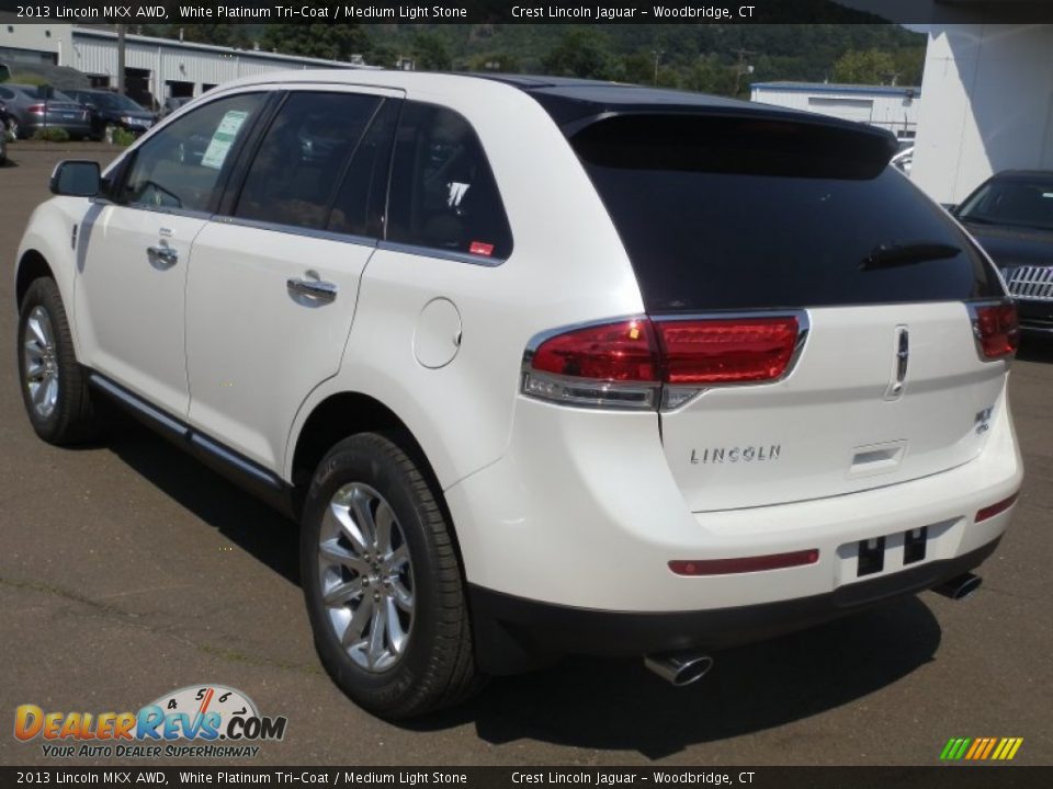 2013 Lincoln MKX AWD White Platinum Tri-Coat / Medium Light Stone Photo #5