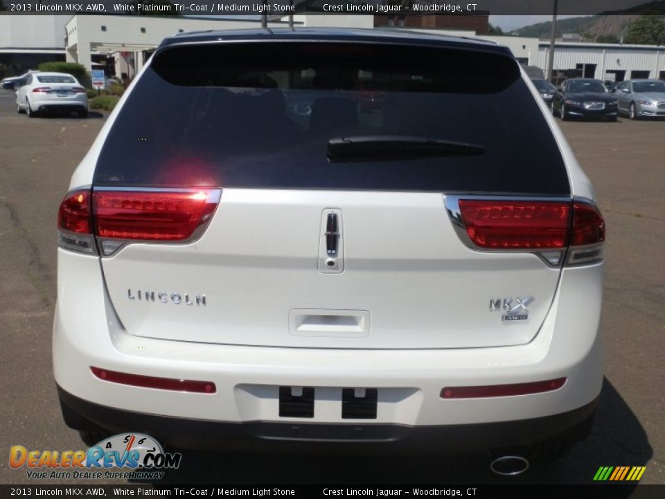 2013 Lincoln MKX AWD White Platinum Tri-Coat / Medium Light Stone Photo #6