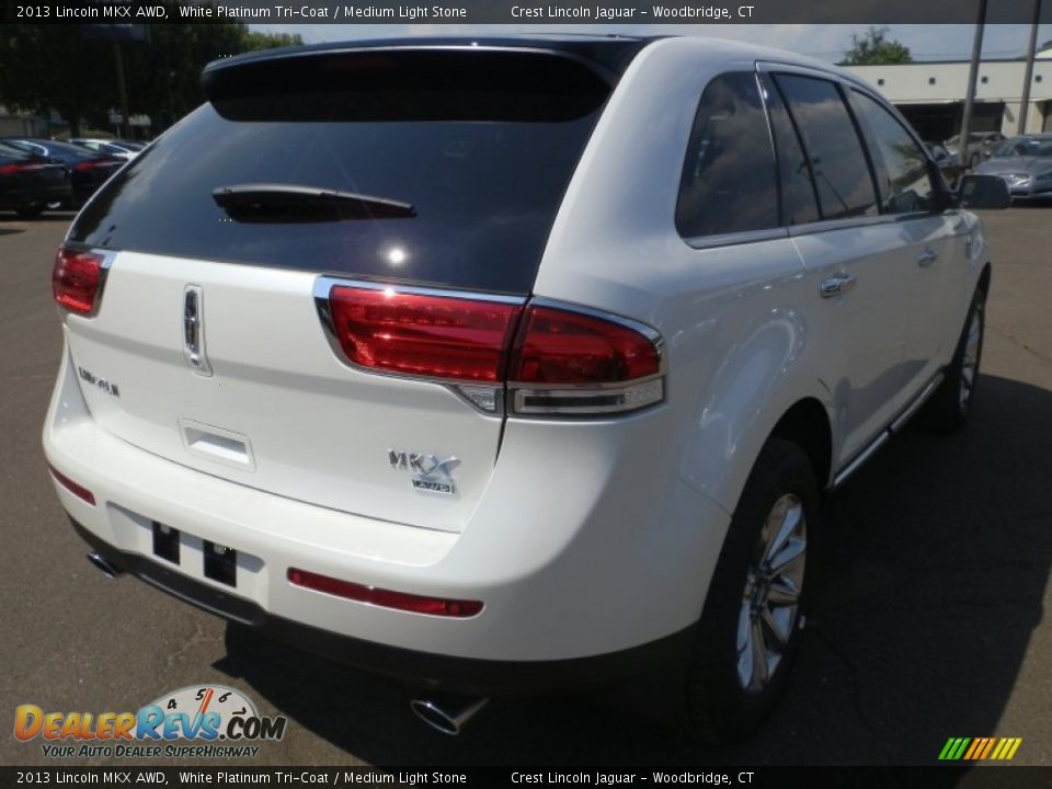 2013 Lincoln MKX AWD White Platinum Tri-Coat / Medium Light Stone Photo #7