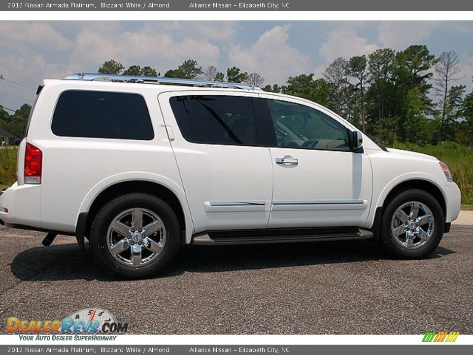 2012 Nissan Armada Platinum Blizzard White / Almond Photo #6