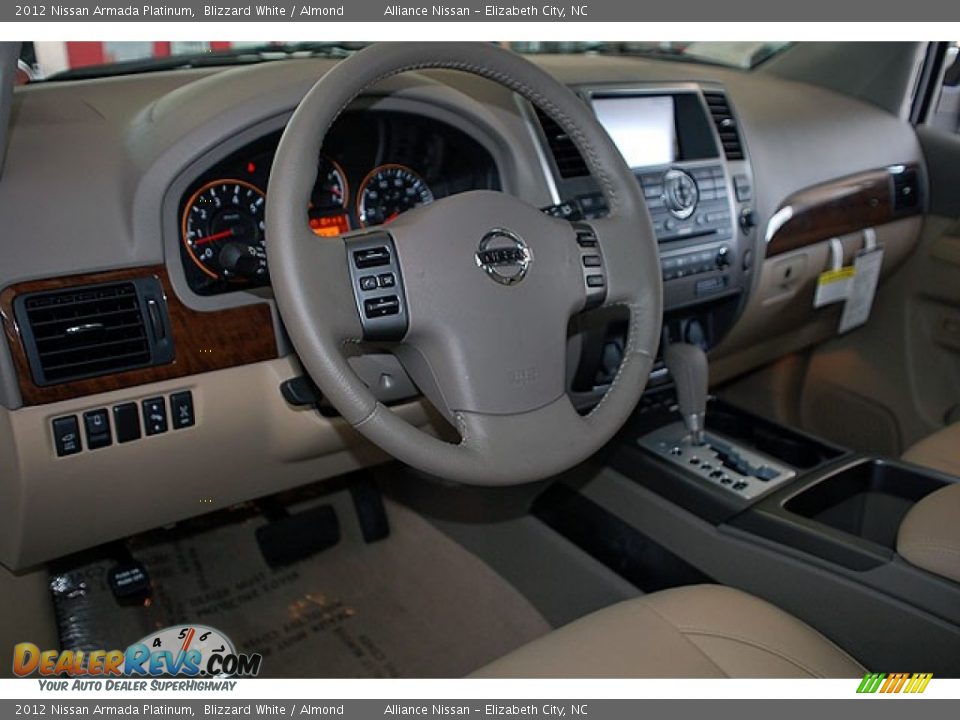 2012 Nissan Armada Platinum Blizzard White / Almond Photo #15