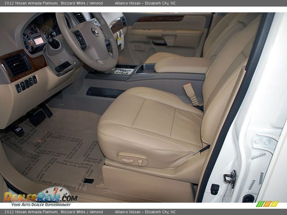 2012 Nissan Armada Platinum Blizzard White / Almond Photo #16