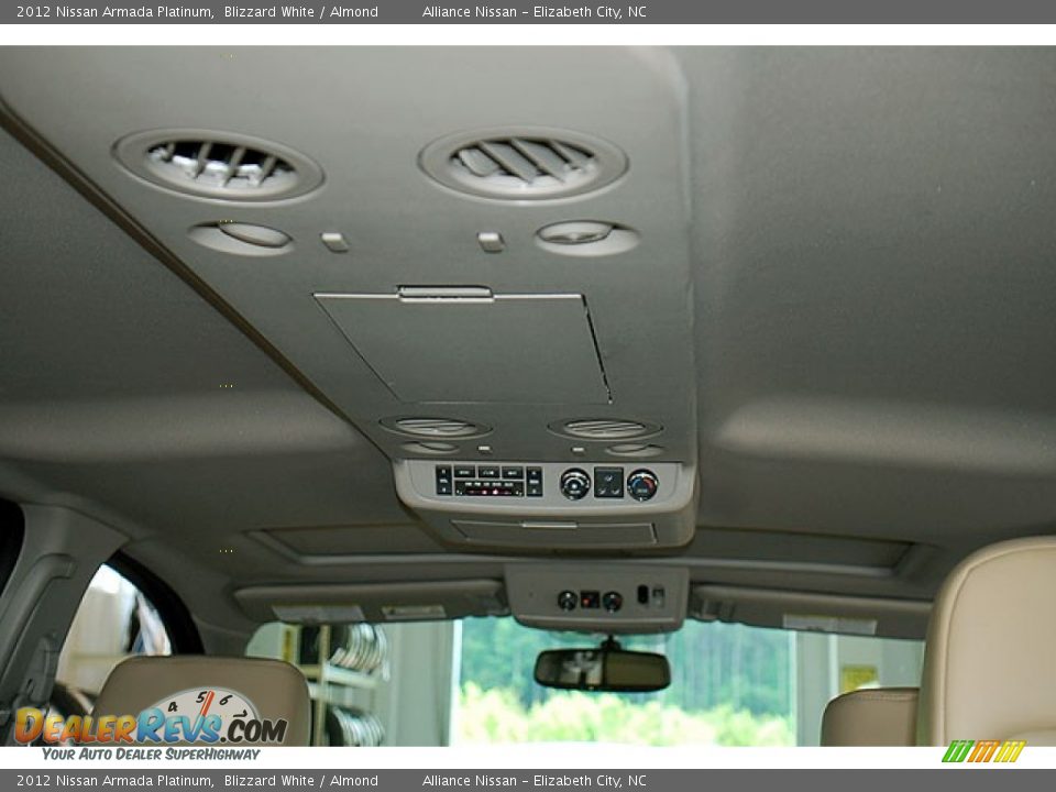 2012 Nissan Armada Platinum Blizzard White / Almond Photo #25