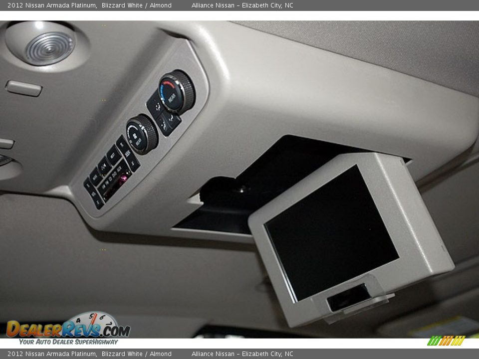 2012 Nissan Armada Platinum Blizzard White / Almond Photo #26