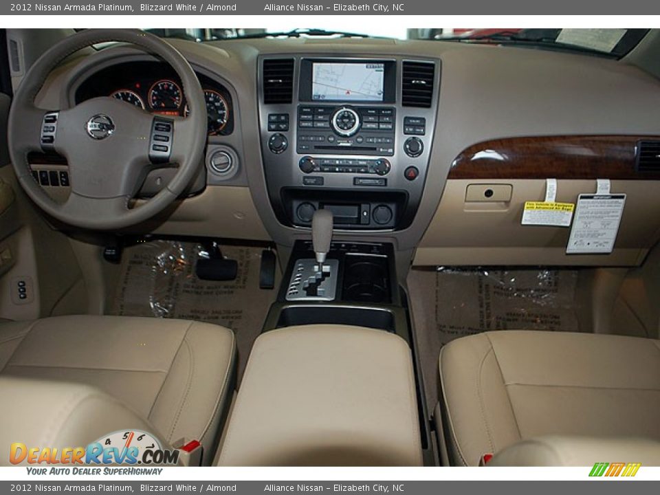 2012 Nissan Armada Platinum Blizzard White / Almond Photo #27