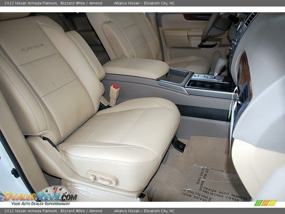 2012 Nissan Armada Platinum Blizzard White / Almond Photo #28