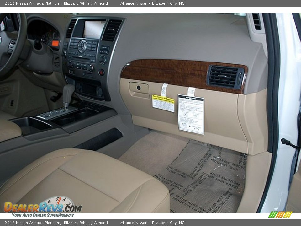 2012 Nissan Armada Platinum Blizzard White / Almond Photo #29