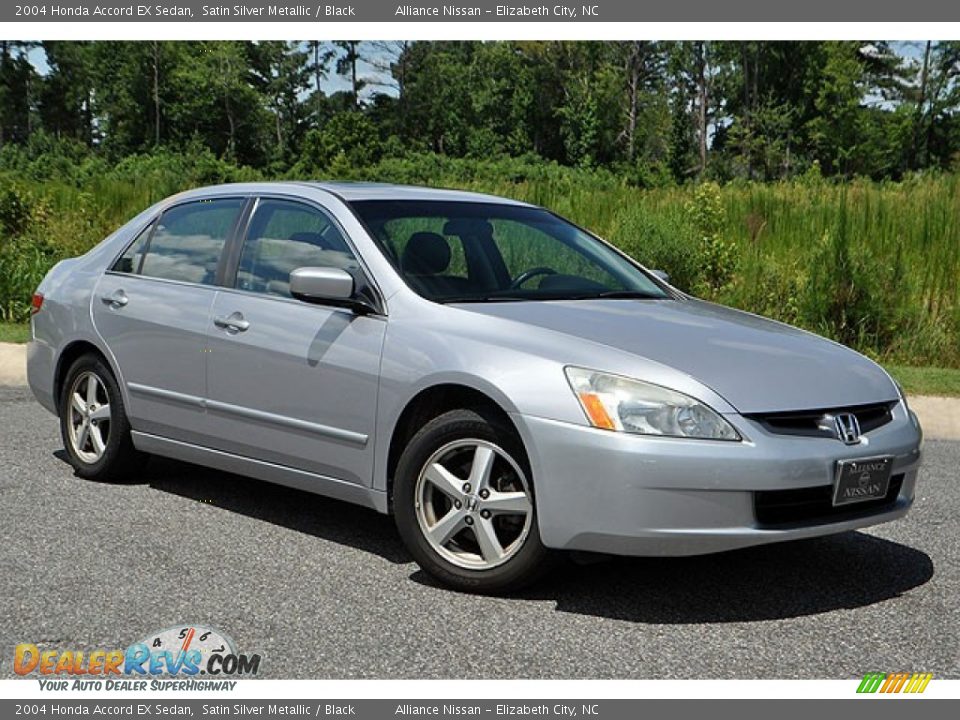 2004 Honda Accord EX Sedan Satin Silver Metallic / Black Photo #6