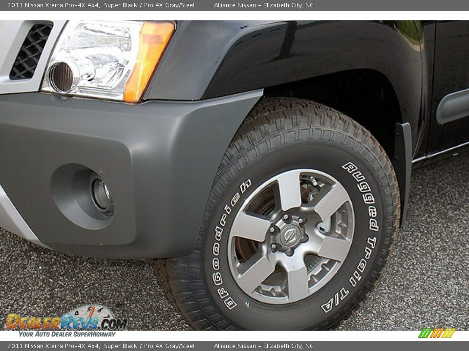 2011 Nissan Xterra Pro-4X 4x4 Super Black / Pro 4X Gray/Steel Photo #1