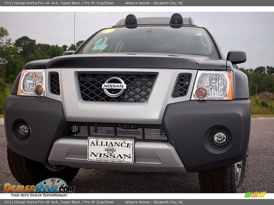 2011 Nissan Xterra Pro-4X 4x4 Super Black / Pro 4X Gray/Steel Photo #2