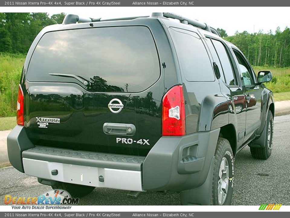 2011 Nissan Xterra Pro-4X 4x4 Super Black / Pro 4X Gray/Steel Photo #5