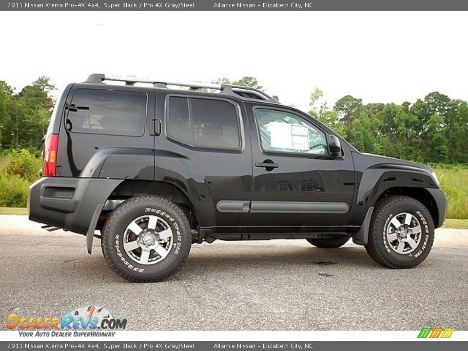 2011 Nissan Xterra Pro-4X 4x4 Super Black / Pro 4X Gray/Steel Photo #6