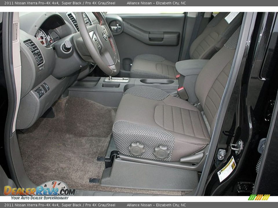 2011 Nissan Xterra Pro-4X 4x4 Super Black / Pro 4X Gray/Steel Photo #9