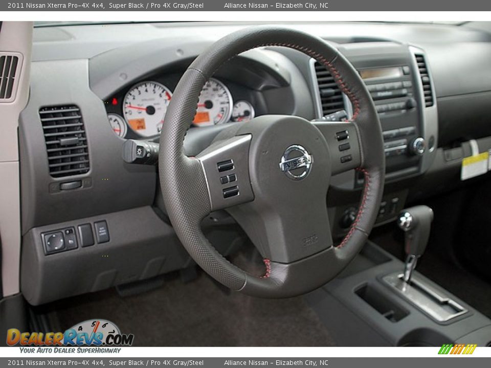 2011 Nissan Xterra Pro-4X 4x4 Super Black / Pro 4X Gray/Steel Photo #10