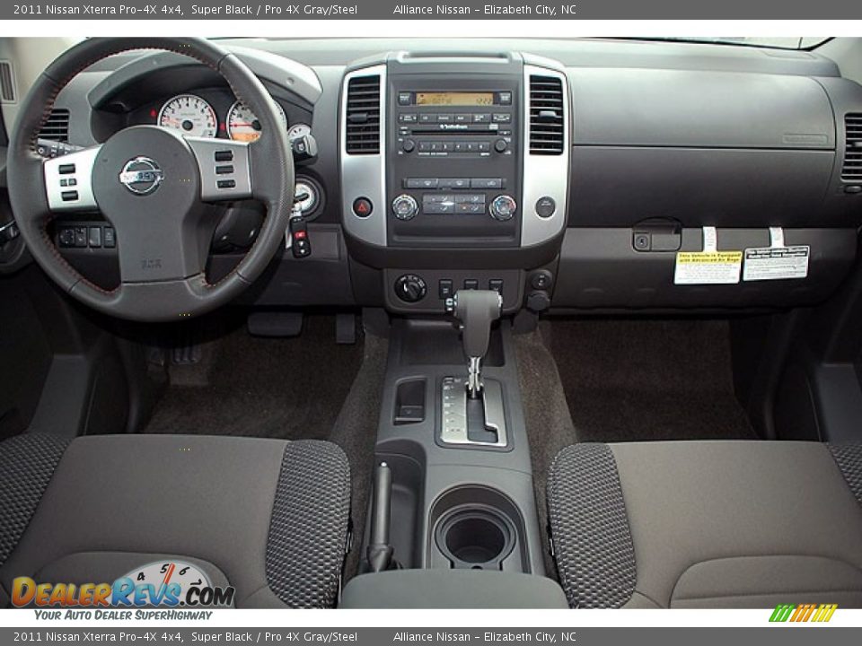 2011 Nissan Xterra Pro-4X 4x4 Super Black / Pro 4X Gray/Steel Photo #14