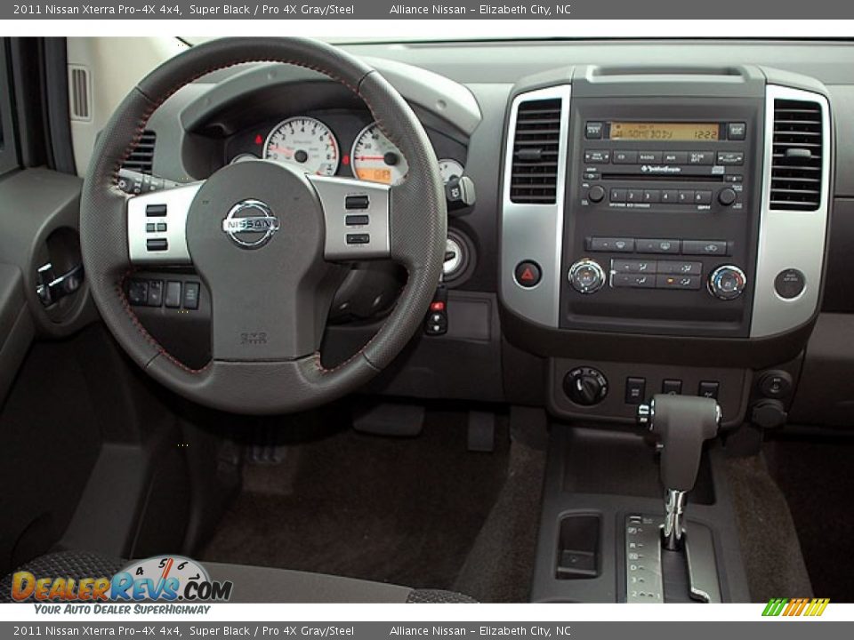 2011 Nissan Xterra Pro-4X 4x4 Super Black / Pro 4X Gray/Steel Photo #15