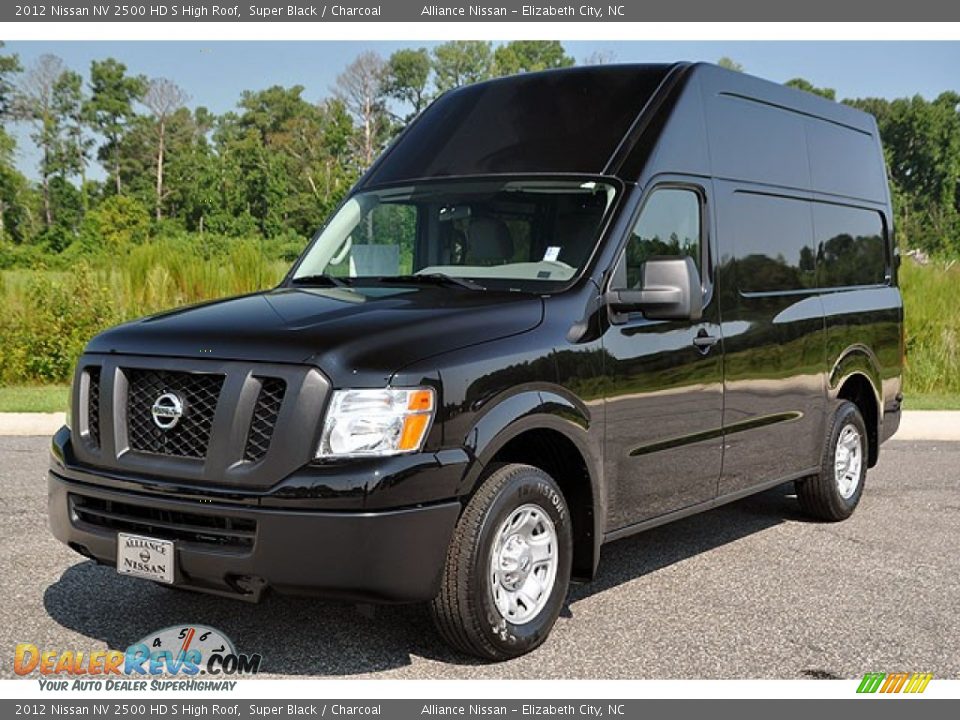 2012 Nissan NV 2500 HD S High Roof Super Black / Charcoal Photo #1