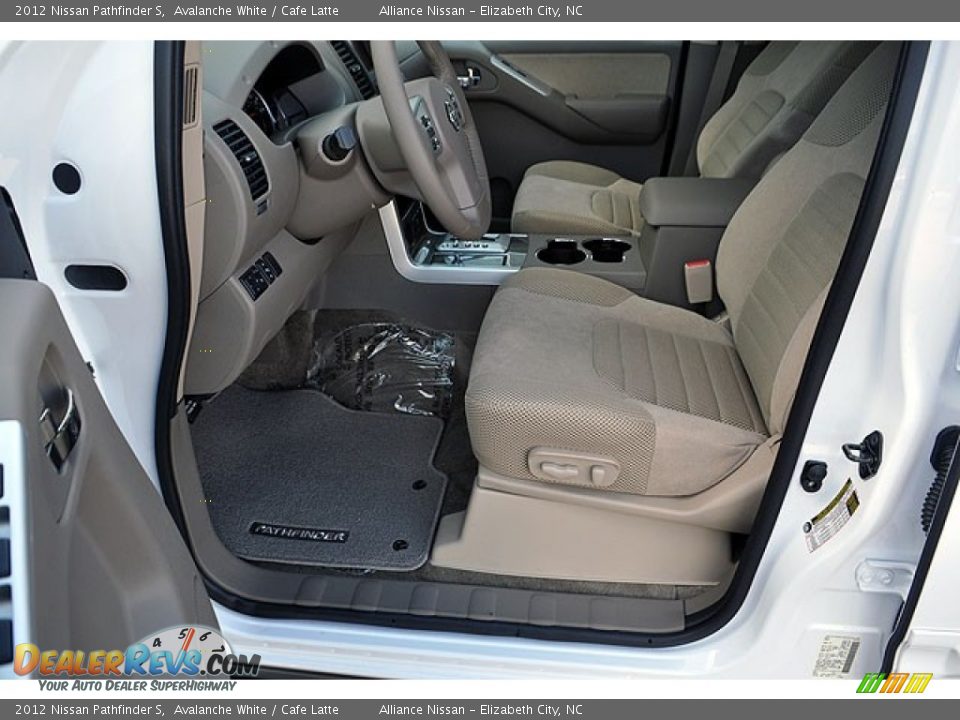 2012 Nissan Pathfinder S Avalanche White / Cafe Latte Photo #6