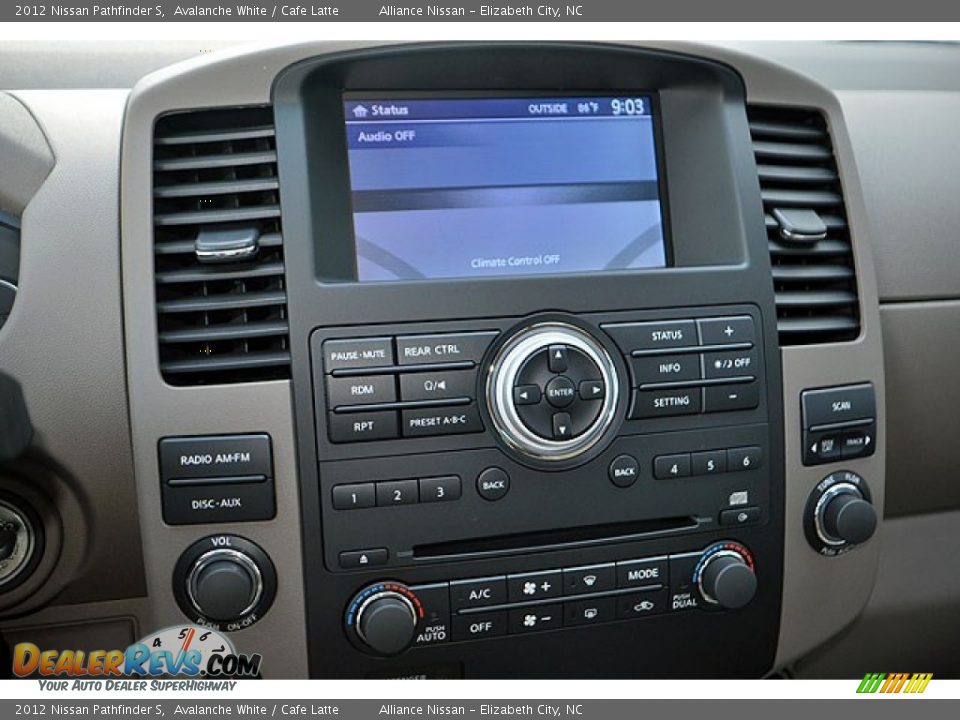 2012 Nissan Pathfinder S Avalanche White / Cafe Latte Photo #8