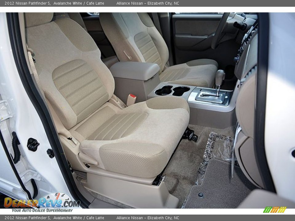 2012 Nissan Pathfinder S Avalanche White / Cafe Latte Photo #15