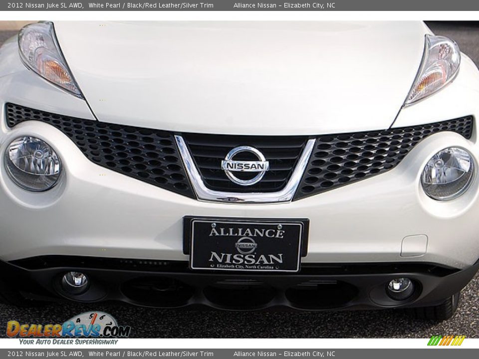 2012 Nissan Juke SL AWD White Pearl / Black/Red Leather/Silver Trim Photo #1