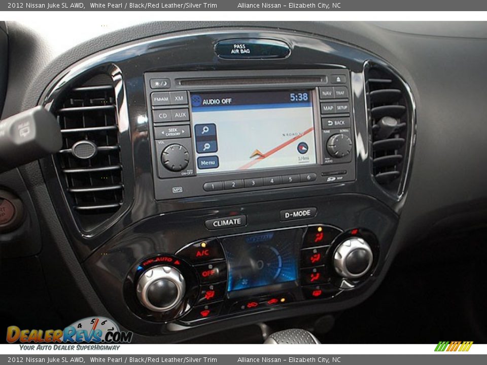2012 Nissan Juke SL AWD White Pearl / Black/Red Leather/Silver Trim Photo #9