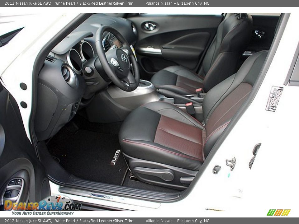 2012 Nissan Juke SL AWD White Pearl / Black/Red Leather/Silver Trim Photo #13