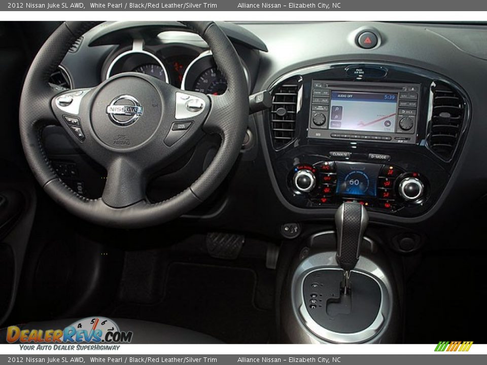 2012 Nissan Juke SL AWD White Pearl / Black/Red Leather/Silver Trim Photo #20