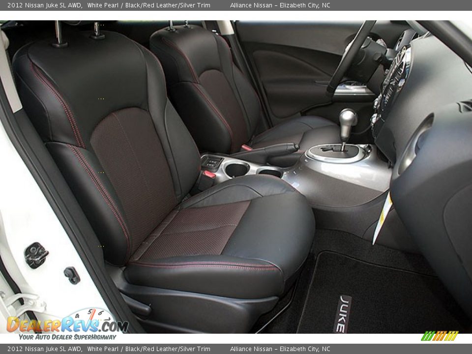 2012 Nissan Juke SL AWD White Pearl / Black/Red Leather/Silver Trim Photo #22