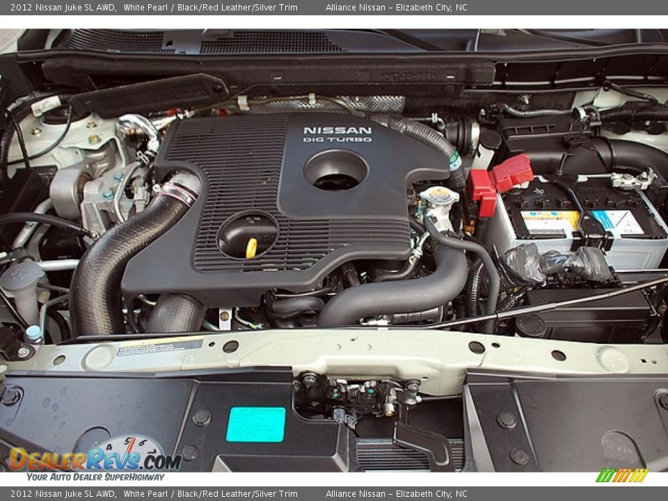 2012 Nissan Juke SL AWD White Pearl / Black/Red Leather/Silver Trim Photo #25