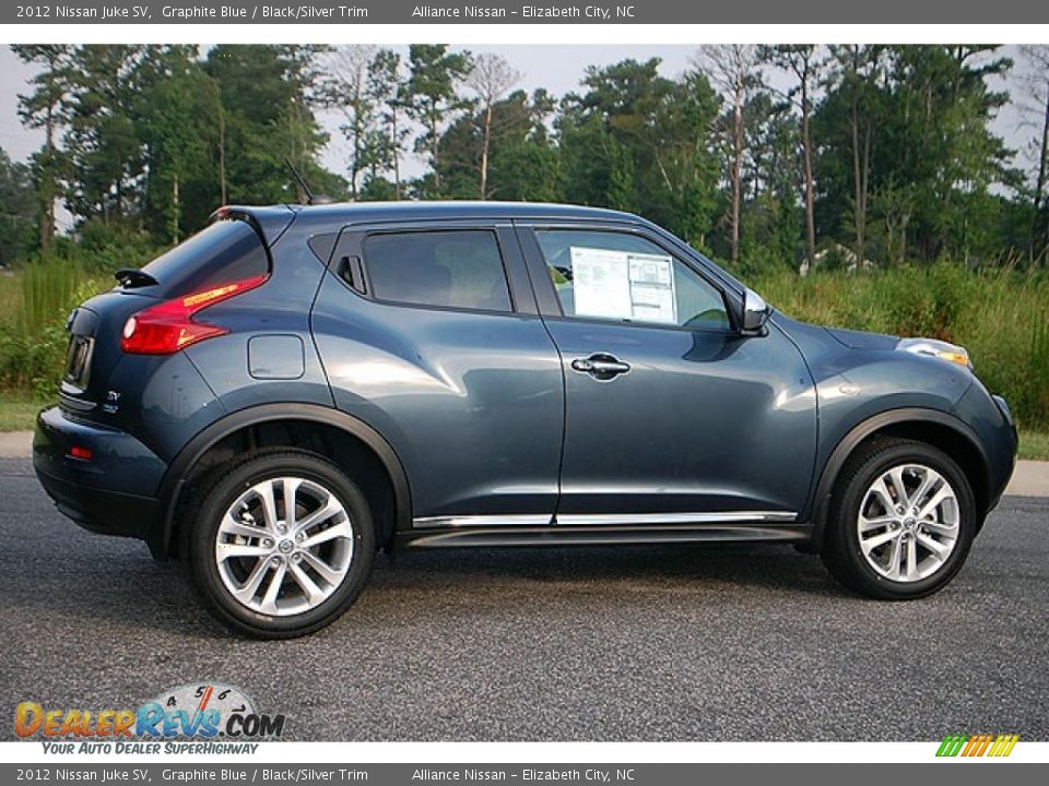 2012 Nissan Juke SV Graphite Blue / Black/Silver Trim Photo #7