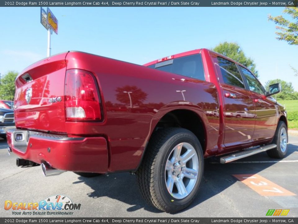 2012 Dodge Ram 1500 Laramie Longhorn Crew Cab 4x4 Deep Cherry Red Crystal Pearl / Dark Slate Gray Photo #3