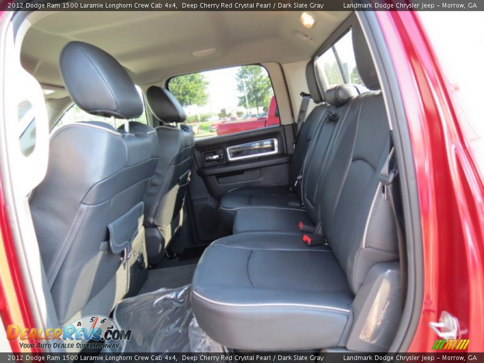 Rear Seat of 2012 Dodge Ram 1500 Laramie Longhorn Crew Cab 4x4 Photo #7