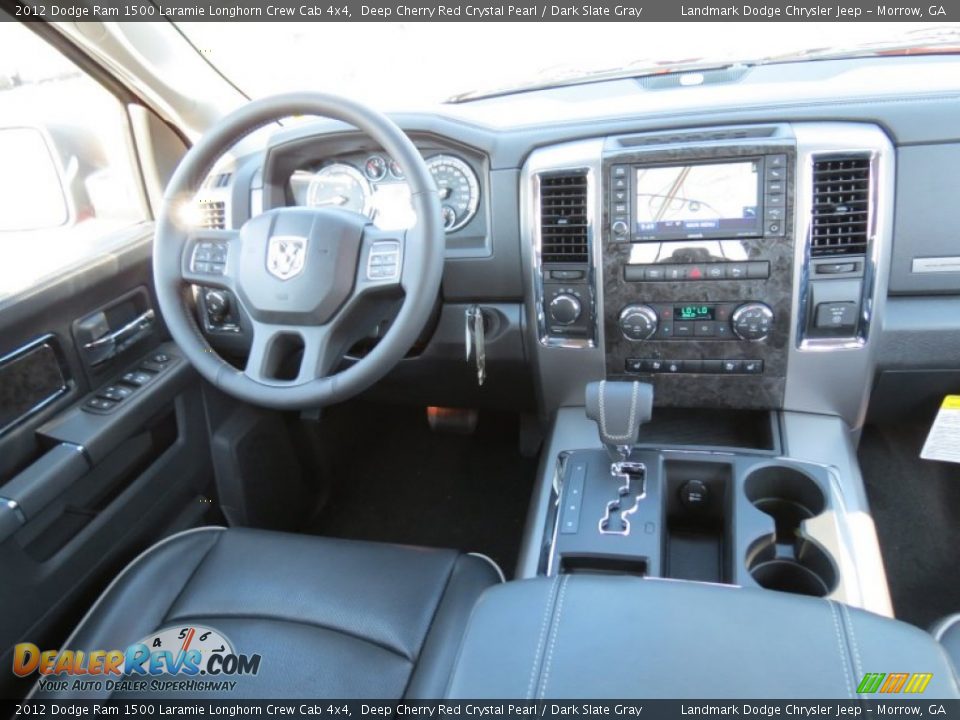 Dashboard of 2012 Dodge Ram 1500 Laramie Longhorn Crew Cab 4x4 Photo #10